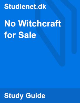 No witchcraft for sale summray
